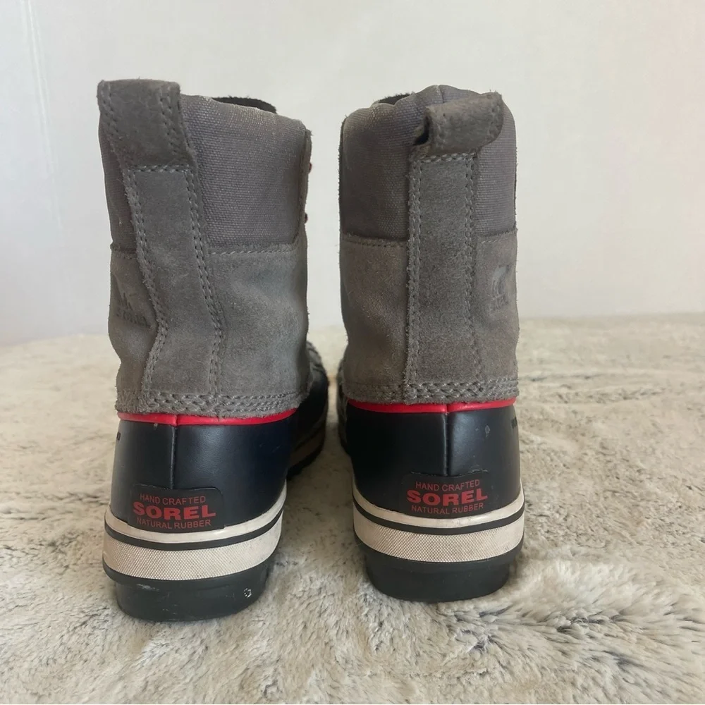 SOREL•Winter slimpack lace up black snow boots Little Kids Size 2